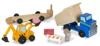 Set de joaca utilaje de constructii din lemn