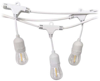 Sir iluminat festiv cu soclu e27x15buc 15m ip65 - alb 