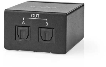 Splitter audio 1x Toslink mama la 2x Toslink mama negru Nedis ASPL2512BK 