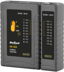 Tester cablu rj11 rj12 rj45 rebel 