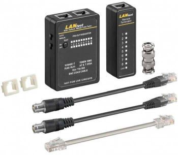 Tester retea RJ11 RJ12 RJ45 ISDN CAT5 CAT6 BNC Goobay 