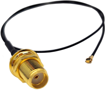 Cablu adaptor RF pigtail uFL SMA 50mm pentru conectare modem la antena GSM GPS 