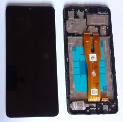 Display ecran cu Touchscreen si Rama compatibil cu Samsung A06 5G A065 Negru 