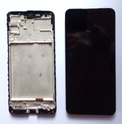 Display ecran cu Touchscreen si Rama compatibil cu Samsung A16 4G A165 Negru 