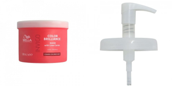 Masca de par Wella Professionals Invigo Color Brilliance Coarse pentru par vopsit cu structura puternica 500 ml + Pompa dozatoare 
