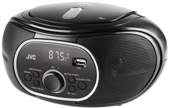 Radio cu CD JVC RD-E221B 2 x 1.3 W RMS FM/USB/MP3 AUX IN iesire pentru casti negru 