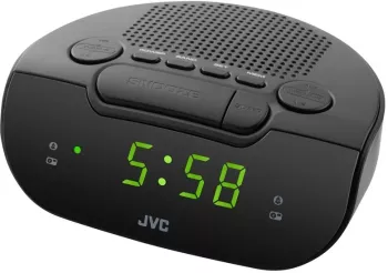 Radio cu ceas JVC RA-E111B tuner digital FM/AM alarma duala Sleep Snooze negru 