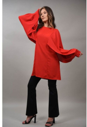 BLUZA CU MANECA LUNGA CUT OUT CELLESE Rosu M-L 