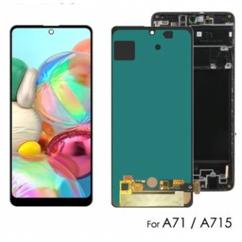Display cu touchscreen si rama Samsung Galaxy A71 A715F Negru OLED