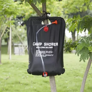 Dus solar suspendat pentru camping sau plaja capacitate 20l culoare Neagra 
