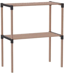 Etajera bucatarie pentru cuptorul cu microunde 2 rafturi din lemn dimensiune 57x30x64.6 