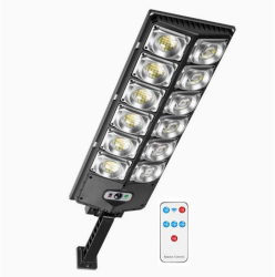 Lampa Solara Stradala Sau Gradina SIKS Cu Panou Solar Incorporat De Exterior 360 LED SMD Lumina Neutra Control Telecomanda Senzori de A 