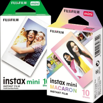 Set Film mini Fujifilm Instax alb 1x10 cu film mini Macaron 1x10 