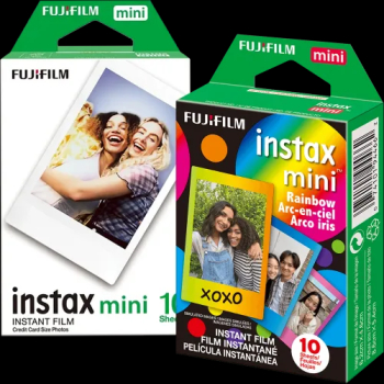 Set Film mini Fujifilm Instax alb 1x10 cu film mini Rainbow 1x10 