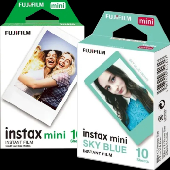 Set Film mini Fujifilm Instax alb 1x10 cu film mini Sky Blue 1x10 