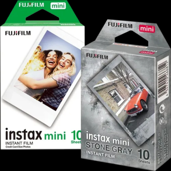 Set Film mini Fujifilm Instax alb 1x10 cu film mini Stone Grey 1x10 