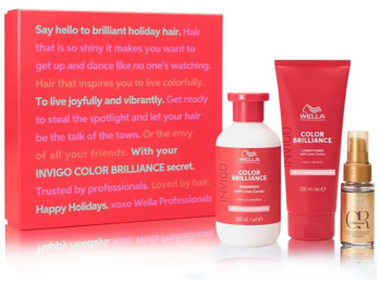 Set Wella Color Brilliance sampon pentru par normal si fin vopsit 300 ml + Balsam colorant pentru par fin si normal 200 ml + ulei pentru ne