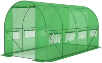 Solar Gradina 10 mp tip Sera pentru Legume Dimensiuni 4x2.5x2 m Folie Verde 140g/mp Filtru UV4 