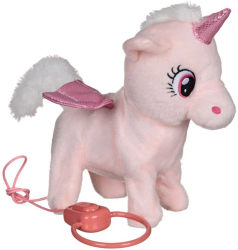 Unicorn mecanic cu cablu de comanda de 80cm care merge canta muzica aprinde cornul si da din coada ADR ConceptSeller 