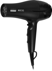 Uscator de par cu ionizare ECG Modifica Nera Grande+ 2200 W 2 viteze 3 niveluri de temperatura difuzor negru 