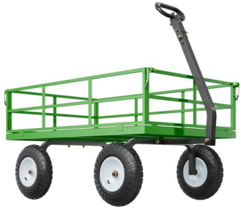 Carucior multifunctional pentru gradina 2125 x 750 x 670 mm Capacitate 544 kg Otel Roti gonflabile 13 inch Laterale detasabile 