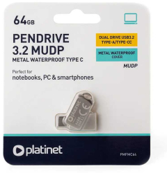 Flash drive Platinet PMFMC64 USB-C 3.2 64GB