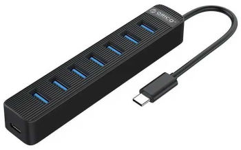 HUB USB Orico TWC3-7A-BK cu 7 port-uri USB3.0 negru 15cm 