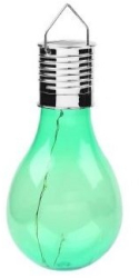Lampa Solara LED Decorativa sub forma de Bulb pentru exterior suspendata IP65 Ultron Verde Flippy 