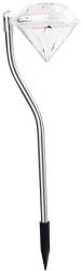 Lampa solara LED tip Diamant pentru gradina Flippy inaltime 30 cm 2V ABS 600mAh multicolor 