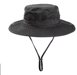 Palarie Tactica Boonie Impermeabila 60cm Neagra 