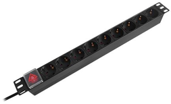 Pdu rack 19 inch 9 prize switch 16a 2m emtex 