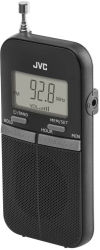 Radio de buzunar portabil JVC RA-E411B Afisaj LCD Tuner digital FM/AM Negru