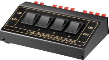 Selector difuzoare stereo pentru a conecta pana la 4 perechi de difuzoare Goobay 