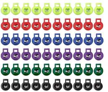 Set 60 incuietori pentru snur 1.7 x 2.2 cm polipropilena multicolor 