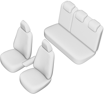 Set Huse Scaun Umbrella Pentru Dacia Sandero Stepway 2012-2021 Bancheta Fractionata Cu Tetiere Spate In Forma L 