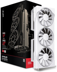 Placa video XFX Swift AMD Radeon RX 9070 OC White Triple Fan Gaming Edition 16GB DDR6 256-bit placi video placa video
