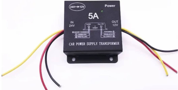 Convertor 24v in 12v 5 Amperi pentru Camioane Auto Tir Utilaje coborator de tensiune 