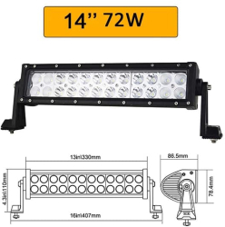 Proiector auto LED bar offroad 72W 12V-24V - negru 