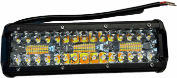 Proiector AutoREY® Premium LED Bar Stroboscop 180W si 12.000 Lumeni cu 5 Functii Lumina Alba si Galbena 12-24V Gabarit Utilaje Off 