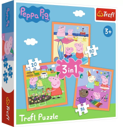 Puzzle Trefl 3in1 Inventiva Peppa Pig 