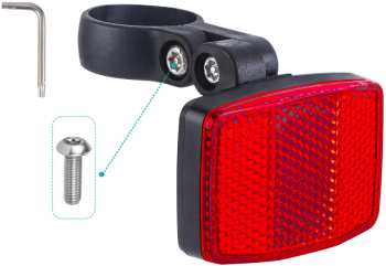 Reflectorizant spate pentru bicicleta THD cu suport ascundare tracker Apple Airtag rosu 