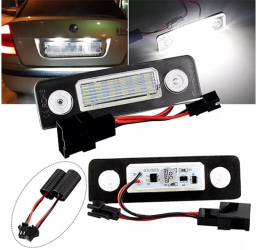Set 2 Lampi LED numar inmatriculare pentru Skoda Octavia II Facelift Roomster 