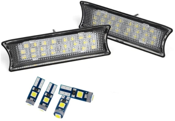 Set 2 Lampi LED Plafoniera Fata si Spate dedicate BMW E90 E91 E92 + 4 Becuri LED T10 