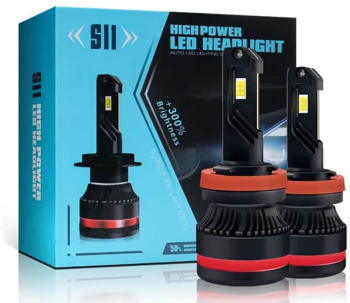 Set 2 LED-uri Auto H1 AutoREY® Premium 55w/bec 20000 Lumeni 6500K AUTO 12-24 Volti CSP Canbus fara eroare de bec ars Miez Cupr 