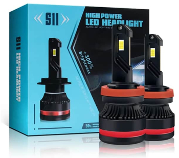 Set 2 LED-uri Auto H4 AutoREY® Premium 55w/bec 20000 Lumeni 6500K AUTO 12-24 Volti CSP Canbus fara eroare de bec ars Miez Cupr 