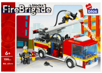 Set de constructie Alleblox Fire Brigade - camion cu scara - AB1012 / 478249 196 piese 6+ 
