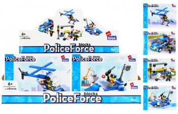 Set de constructie Alleblox Police Force - vehicule de interventie diverse modele - 478225 97-103 piese 6+ 