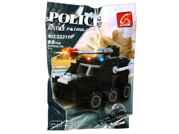 Set de constructie MegaCreative Police - masina de interventie - 23311 / 416667 83 piese 6+ 