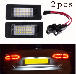 Set Lampi Numar Led Canbus fara eroare bec ars Audi A1 A4 B8 A5 A6 A7 TT Q5 TTS Passat 5D Break 