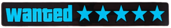 Sticker Electric LED Auto Wanted Culoare Albastru pentru Parbriz Luneta Geamuri Laterale AutoREY® 